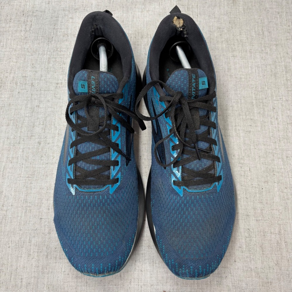 Brooks Levitate 5 Running Shoes Blue Black Silver Mesh Sneaker Men's Size 12.5 - Picture 5 of 12